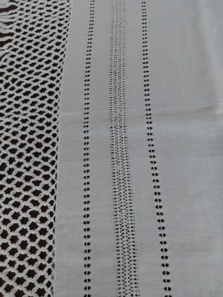 Asciugamano in lino fatto a mano 125x70 cm
