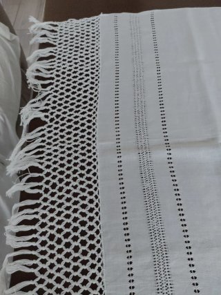 Asciugamano in lino fatto a mano 125x70 cm