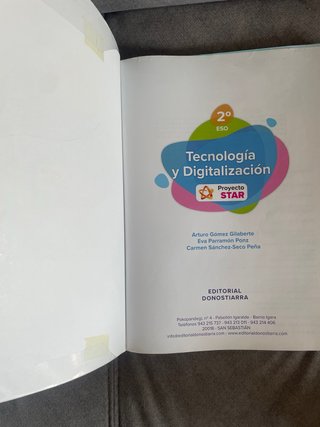 libro de tecnología  de segundo de la eso