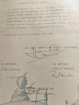 Grabado Original La Pedrera 1980 Edición Limitada