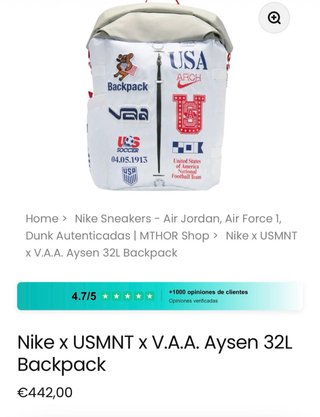 Mochila mundial futbolfútbol Nike USMNT V.A.A. Ays