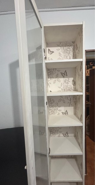 Vitrina alta cristal y madera