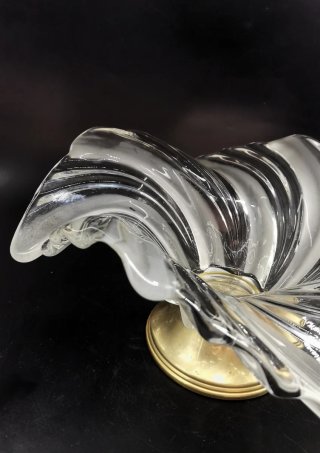 Precioso centro de mesa ondulado cristal de Murano