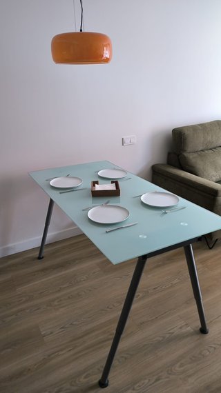 Mesa comedor o escritorio cristal regulable altura
