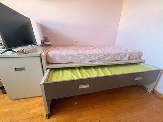 Cama nido y armario habitación juvenil