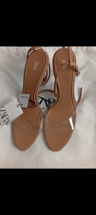 Sandalias Zara Beige Transparentes Talla 40