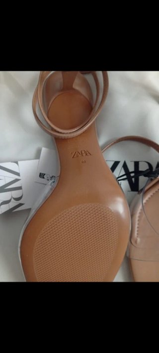 Sandalias Zara Beige Transparentes Talla 40