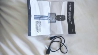 Micrófono Karaoke i-Star Plata y Blanco