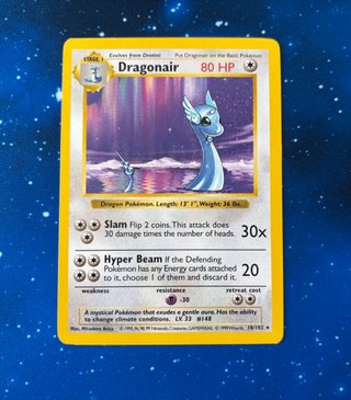 Pokemon Dragonair 18/102 Base Set Unlimited 1999