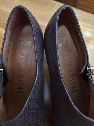 Botines Hispanitas Talla 41 Marrón Piel
