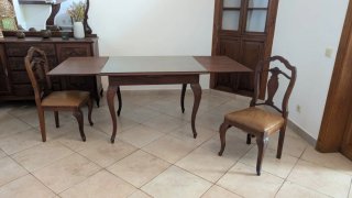 Mesa y 6 sillas madera maciza