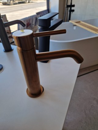 Grifo Monomando Lavabo SIRIO Cobre Cepillado