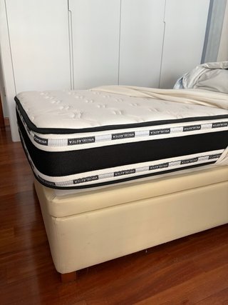 Canapé abatible 90cm beige/azul