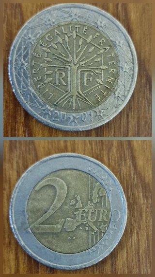 Moneda 2 Euros Francia 2001