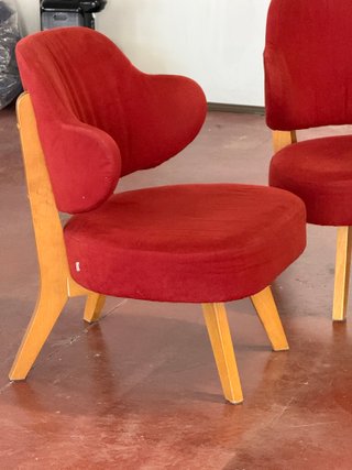 2 Butacas Isma diseño vintage – Tapizado rojo terc