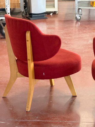 2 Butacas Isma diseño vintage – Tapizado rojo terc