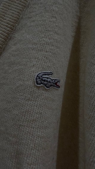 Jersey Lacoste Beige V-Neck