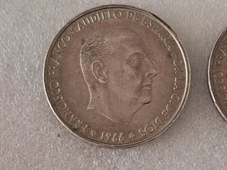 2 Monedas 100 Pesetas 1966 Plata Franco