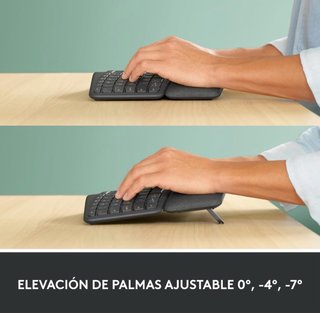 Teclado Ergonómico Logitech K860 Negro/Gris