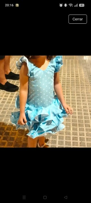 Vestido de gitana para niña talla 4/6