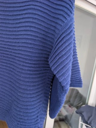 Jersey punto mujer azul talla única