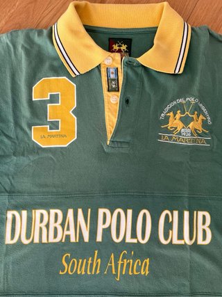 Polo La Martina Verde y Amarillo Talla XL