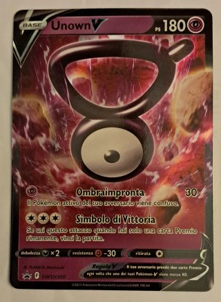 Pokemon Card Unown V 180 PS SWSH300