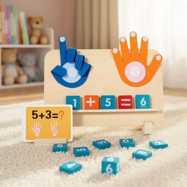 Juego Didáctico Matemáticas Sumas Bloques Madera