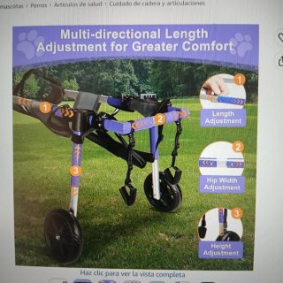 Silla de ruedas para perro talla XL