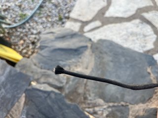Fusta de doma negra brillante 1,20m