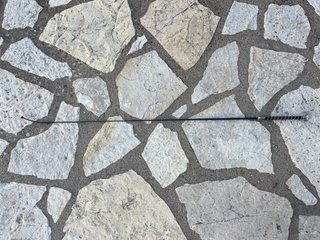 Fusta de doma negra brillante 1,20m