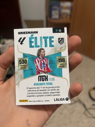 Carta Panini Griezmann Firmada Élite