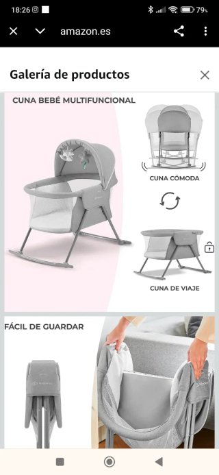 Cuna de bebé mecedora Moisés