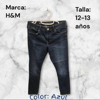Pantalón H&M Talla 12-13 Años Azul