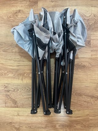 Pack 2 Sillas Plegables Camping/Jardín Gris