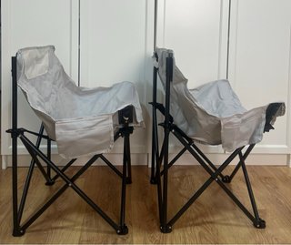 Pack 2 Sillas Plegables Camping/Jardín Gris