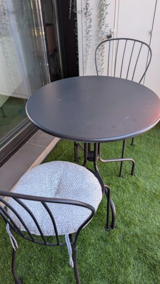 Mesa y 2 Sillas Exterior Ikea LACKO