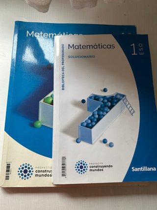 Libro escolar matemáticas y libro de soluciones