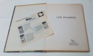 Libro Los Pájaros.
