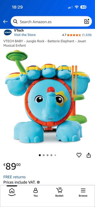 Vtech Elefante Musical Jungle Rock Nuevo
