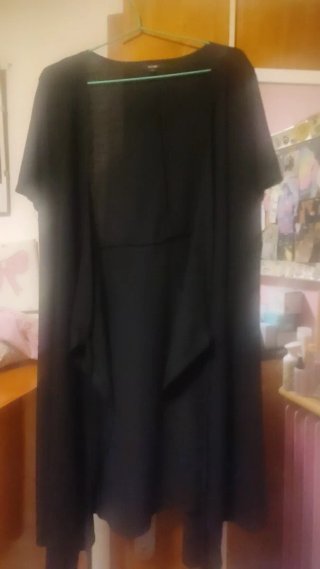 Vestido negro cruzado Kiabi talla M