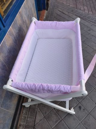 Minicuna bebé blanca plegable 640513971