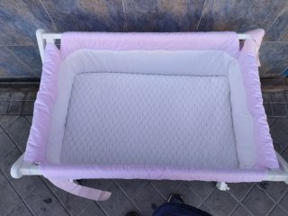 Minicuna bebé blanca plegable 640513971