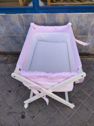 Minicuna bebé blanca plegable 640513971