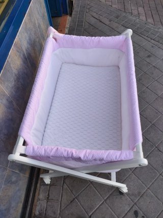 Minicuna bebé blanca plegable 640513971