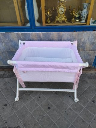 Minicuna bebé blanca plegable 640513971