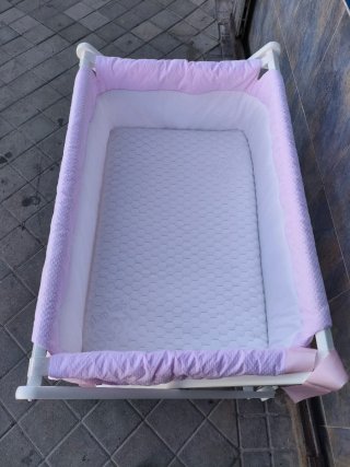 Minicuna bebé blanca plegable 640513971