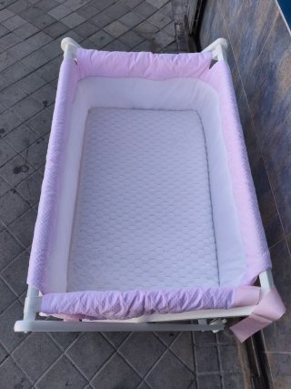 Minicuna bebé blanca plegable 640513971