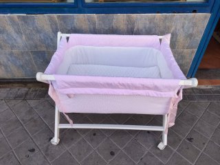 Minicuna bebé blanca plegable 640513971