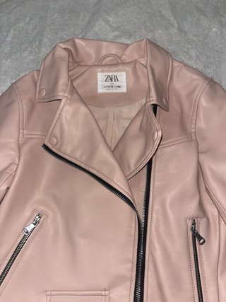 Chaqueta de cuero rosa de Zara kids talla 11-12